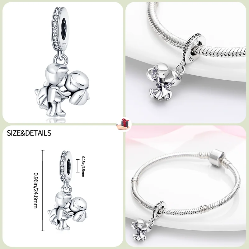 2024 Fashion 925 Sterling Silver Classical Romantic Lotus Turtle Charm Beads Suitable for Pandora Original Bracelet DIY Gift