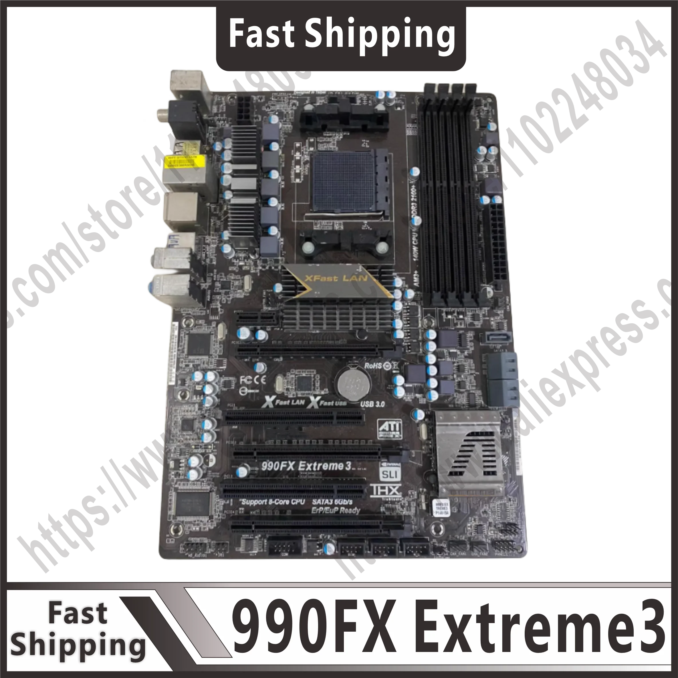 Socket AM3+ Motherboard Asrock 990FX Extreme3  990FX 4xDDR3 64GB USB3.0 HDMI PCI-E 2.0 For FX 8300 Phenom II X4 945 cpu