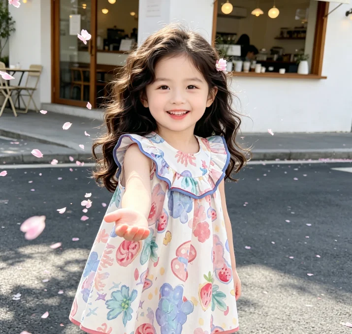 

Children's Clothing Girls' Skirts Sleeveless Dress Summer Baby Cotton Skirt Fashion and Beautiful Dress