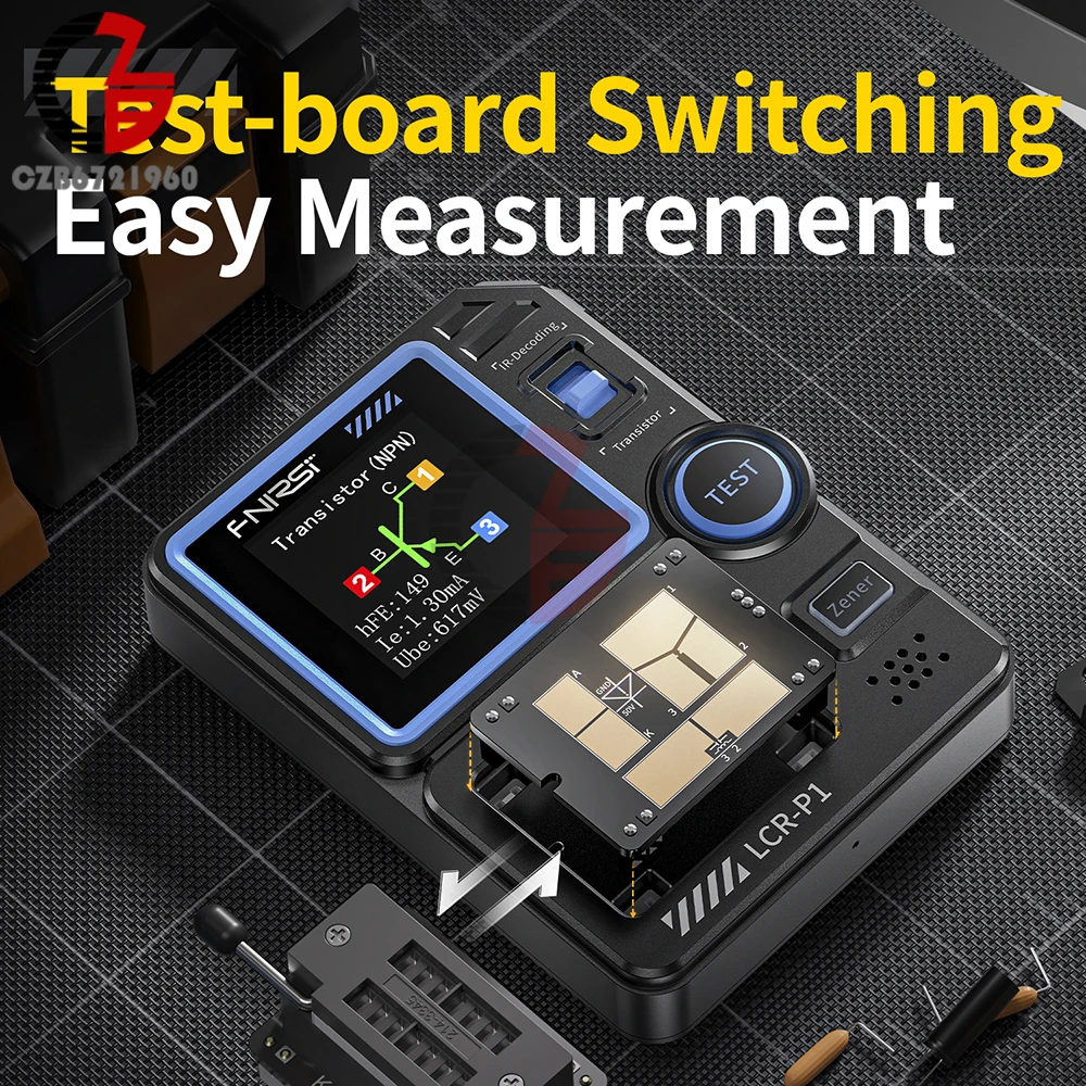 Multifunction Transistor Tester Diodo Triode Capacitância Medidor de Resistência Lcr Esr Npn Pnp Mosfet Smd Lcr-p1