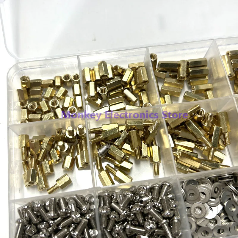 Imagem -04 - Hexagonal Cobre Post Parafusos Box Stud Variedade Case da Amostra m3 10 12 14 m3 Mais m3 Mais m3 10 Mais 910 Pcs