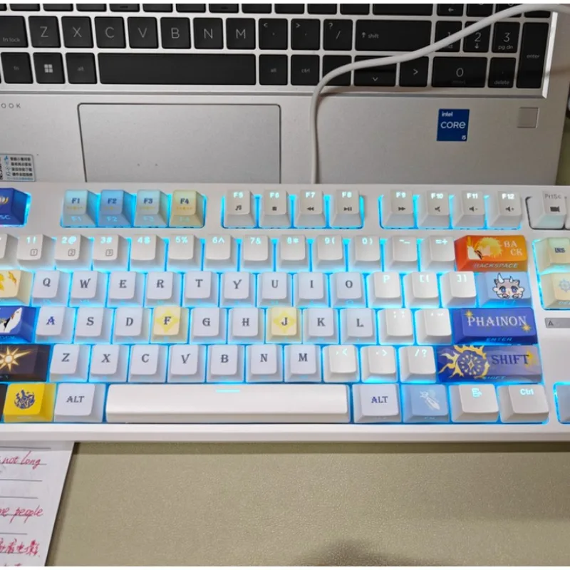 

FKKeys Anime Keycaps Cherry Profile PBT Key Caps Custom Shine Through Heat-Sublimation Mechanical Keyboard Keycaps for Gaming