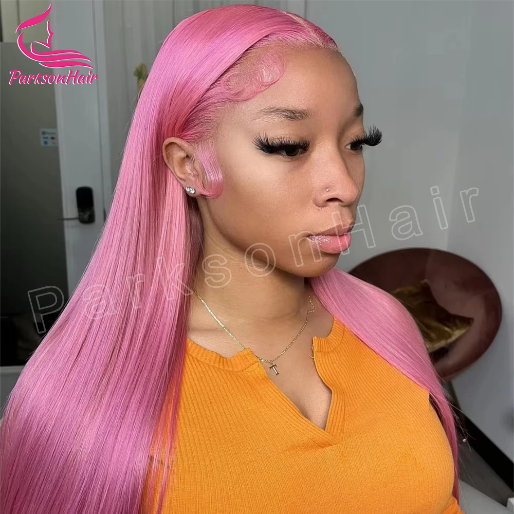 Pink 13x6 Transparent Lace Front Wig Straight Wigs For Women 613 Colored 13x4 Lace Front Blonde Human Hair Pre Plucked Wigs 250%