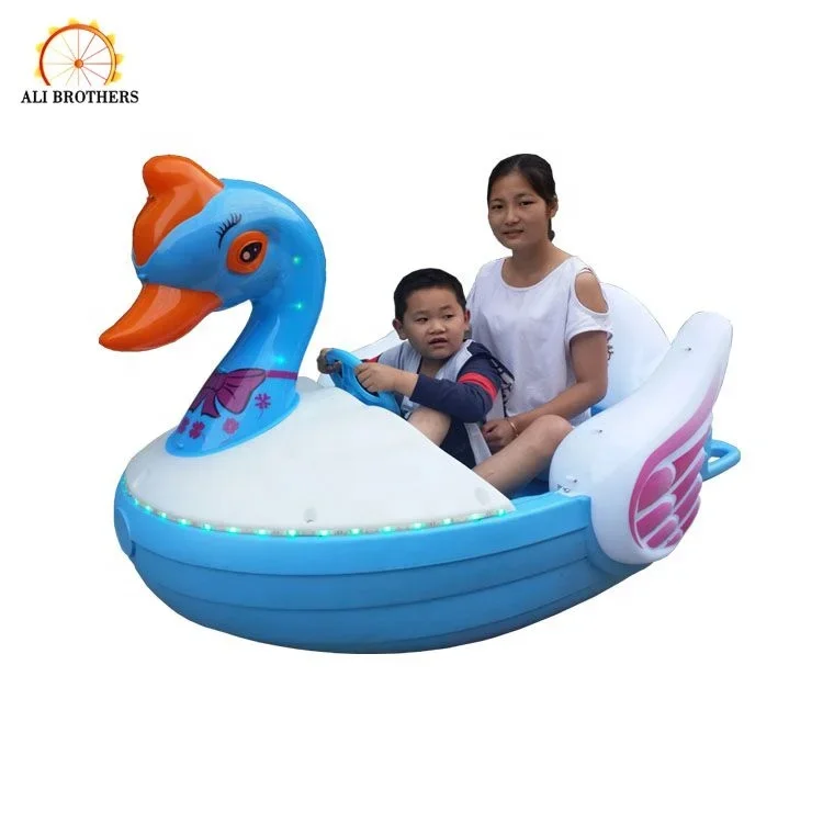 water park outdoor electric bumper boat kids battery swan boat for sale