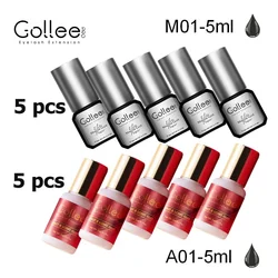 Gollee 5 pcs Red Fast Long Eyelash Extension Glue and  5 pcs Fast Dring Master Adhesive for lash Extension Wholsales For Salon