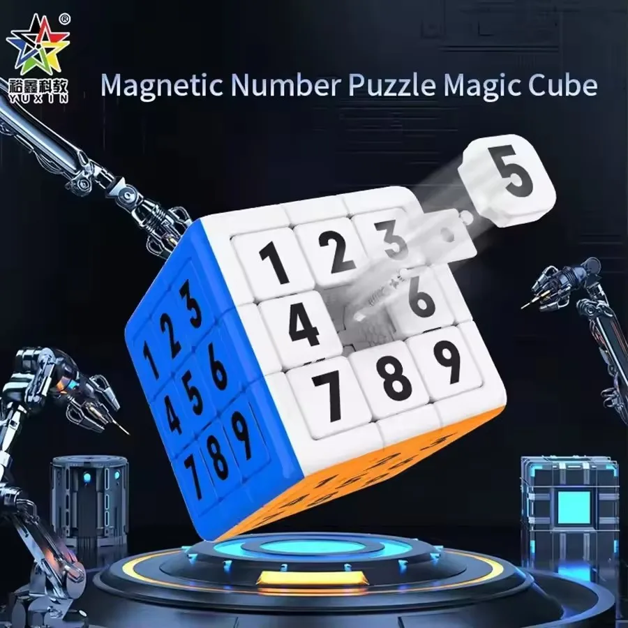 Yuxin 2x2 3x3 数字マグネットパズルキューブ 子供用パズル マグネットキューブ キューボマジコ パズルおもちゃ 子供向けギフトおもちゃ