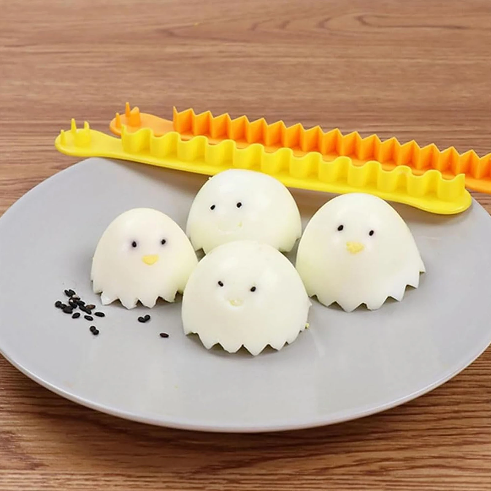 

2PCS Fancy Cooked Eggs Cutter Cute Eggshell Shape Making Boiled Eggs Bento Cut Flower Shaper Egg Tools Kitchen Cooking Gadgets