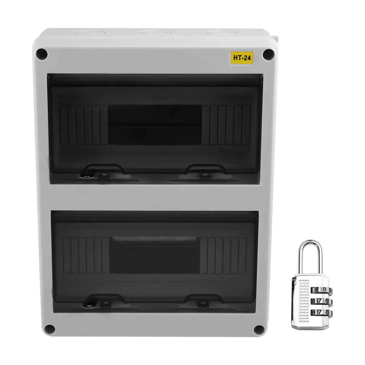 AA98 HT Series Junction Box 24WAY IP65 Waterproof Distribution Box Outdoor ABS Electrical with Lock for Circuit Breaker