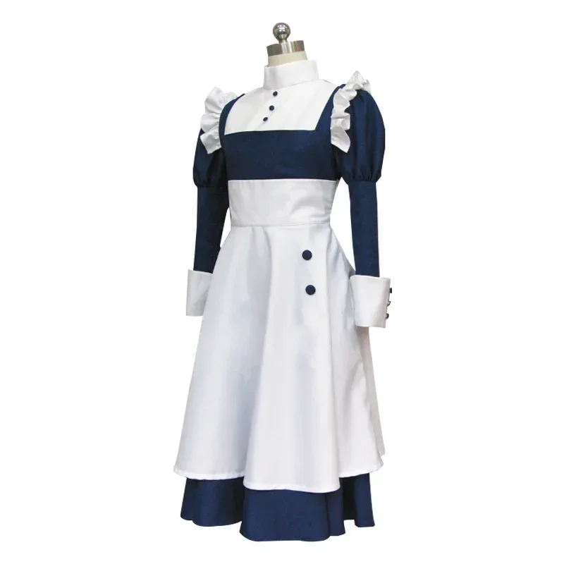 Japanese Anime Black Butler Kuroshitsuji Mey Rin Dress Cosplay Costume Women Maid Dress+Apron Halloween Party Role Play