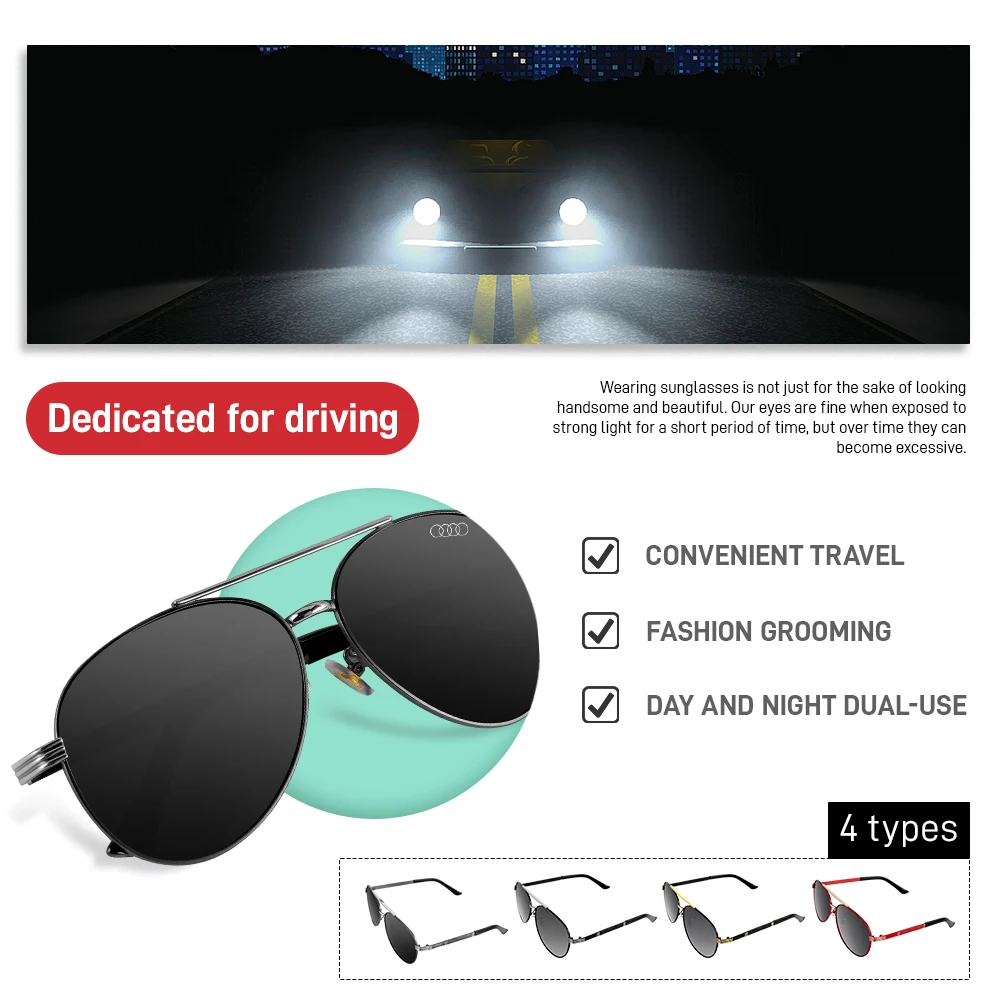 1pcs Sunglasses Men Women Driving Retro Metal Sun Glasses Center Cover For Audi Sline 8P A4 B8 A6 C6 A5 Q5 8V B9 B7 B6 Quattro