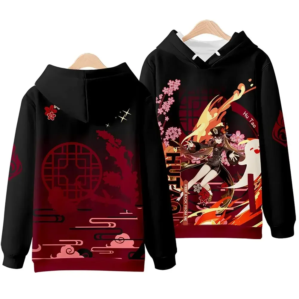 

2025 Genshin Impact HU TAO HUTAO Hoodies 3D Winer Suit Hoodies Sportswear Harajuku Women's Hoodies Hoodies