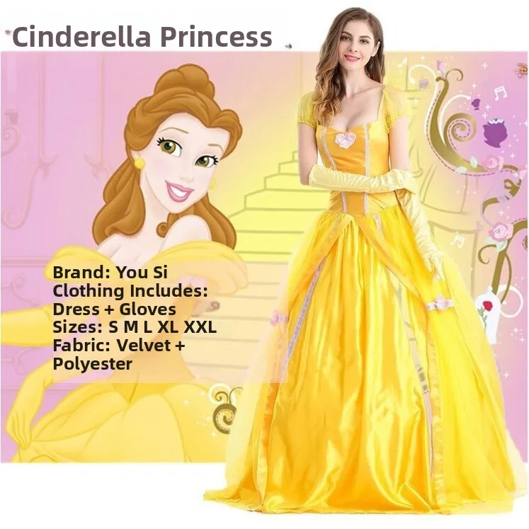 Adult plus Size loween Costume Snow White Dr with Cloak Women's Faion Stage Performance Cosplay Outfit Polyester Mate...
