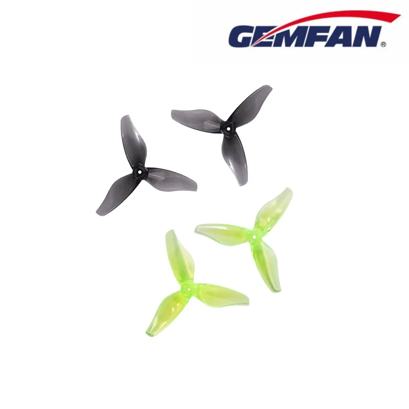 Furacão 2023 2023s adereços pc gemfan 3 lâminas 1mm/1.5mm 1 ou 3 furos para rc fpv 1105-1108 motor sem escova palito drone 12 pares