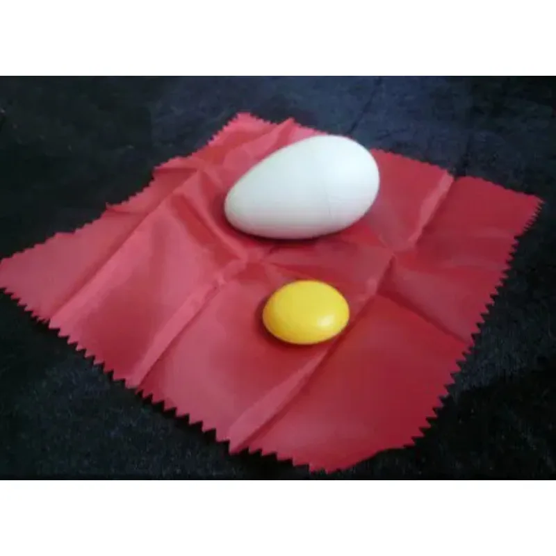 Silk To Egg (with Yolk) Magic Tricks Magician Silk Vanishing Magie Close Up Illusion Gimmick Props Funny  Beginner Disappearing