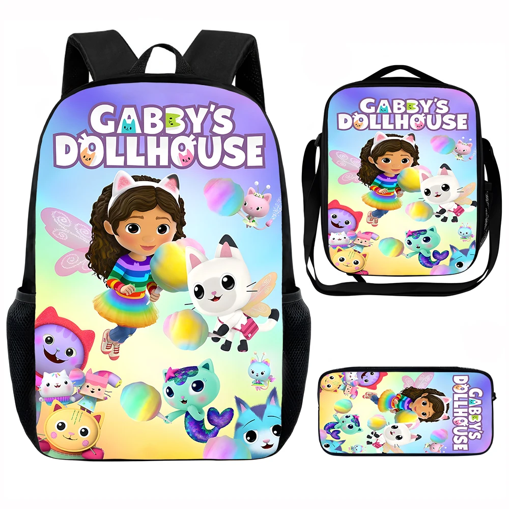

Cute G-gabbys D-dollhouses Child School Backpack with Lunch Bags ,Pencil Bags ,School Bags for Boys Girls Best Gift