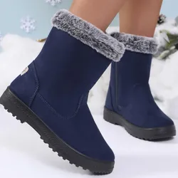Snow Women's Boots Casual Shoes Women Platform Women Shoes Flat Mid Women's High Boots Plus Size Botas Mujer Winter Ladies Boots