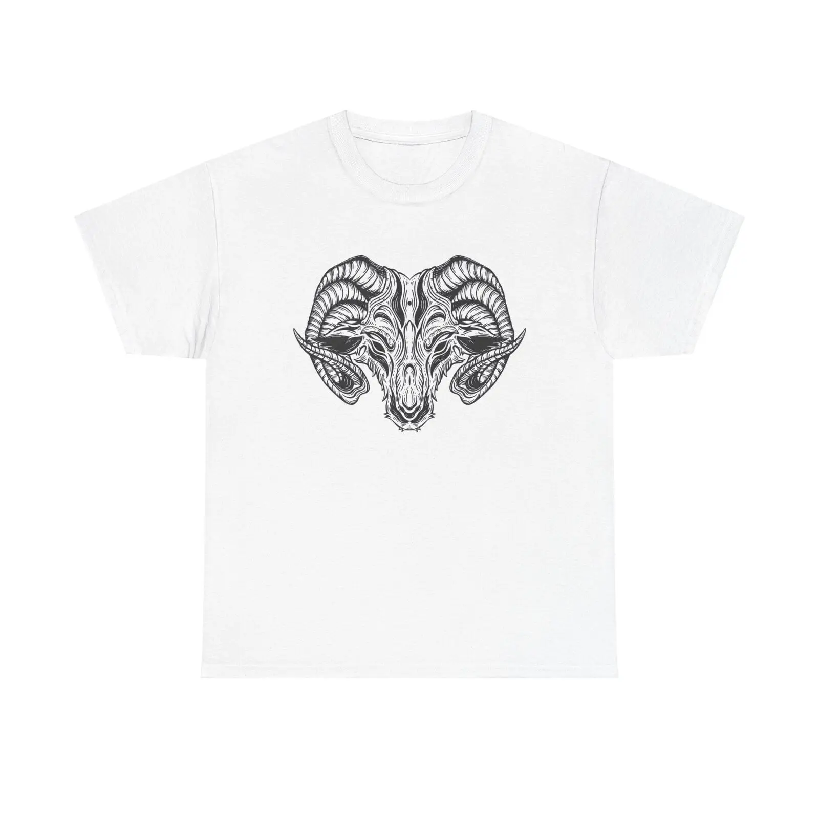 

Ornate Ram Skull T-Shirt - occult gothic pagan witchcraft ritual animal vintage
