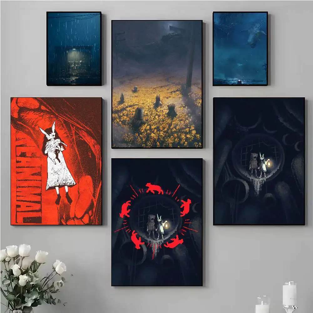 Fashion New Popular Horror Cool REANIMAL Gaming Poster Self-adhesive Art Paper Sticker Coffee House Bar Room Wall Decor