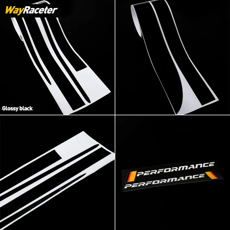 M Performance Car Door Side Stripes Skirt Sticker Upper Stripes Waist Line Body Kit Decal For BMW G30 G31 5 Series Accessories