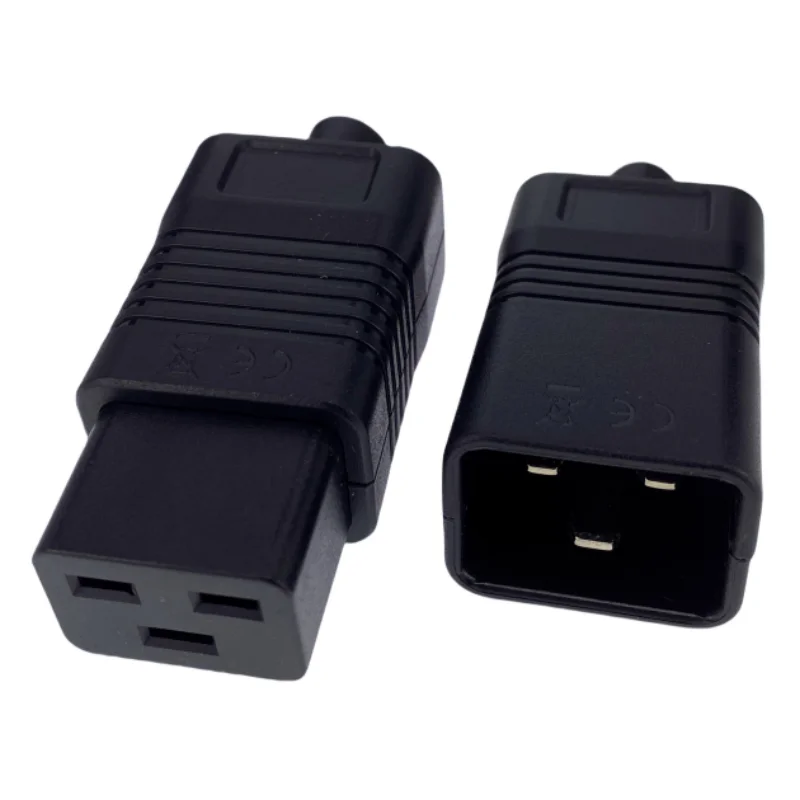 PDU/UPS Socket Standard IEC320 C19 C20 16A 250V AC Electrical Power Cable Cord Connector Removable plug Female Male Plug Adapter