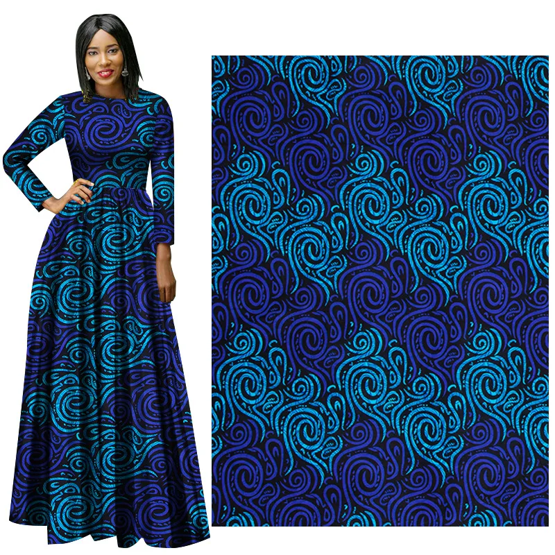 Wholesale African Real Wax Prints Fabric Ankara Cotton Material High Quality African Fabric For Party Dress wax cotton fabric