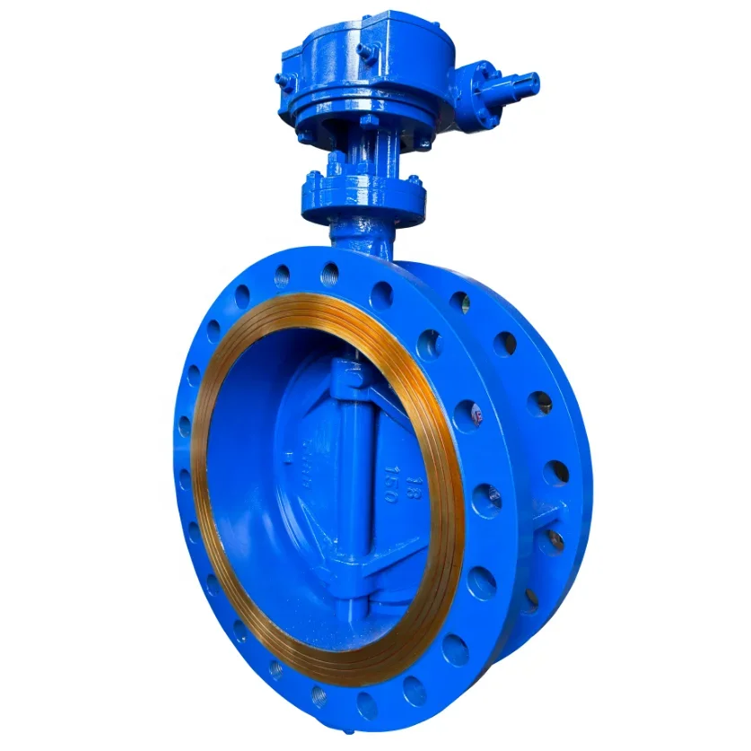 API609 D341X 18 inch 150lb manual worm gear ventilating butterfly cast steel  hard seal Triple Eccentric Flanged Butterfly Valve