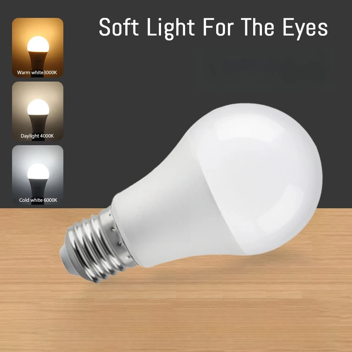 4PCS LED bulb E27 large screw base energy-saving lamp, ultra-bright, flicker-free, eye-protecting, household lighting bulb