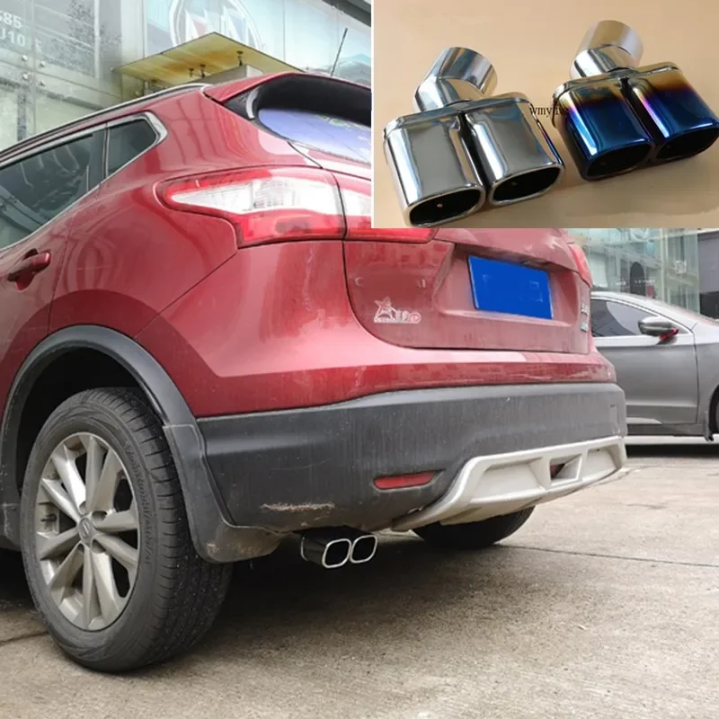 Hot sale For Nissan Qashqai J11 2014 -2020 Car Cover Muffler Exterior End Pipe Outlet Dedicate Stainless Steel Exhaust Tip Tail