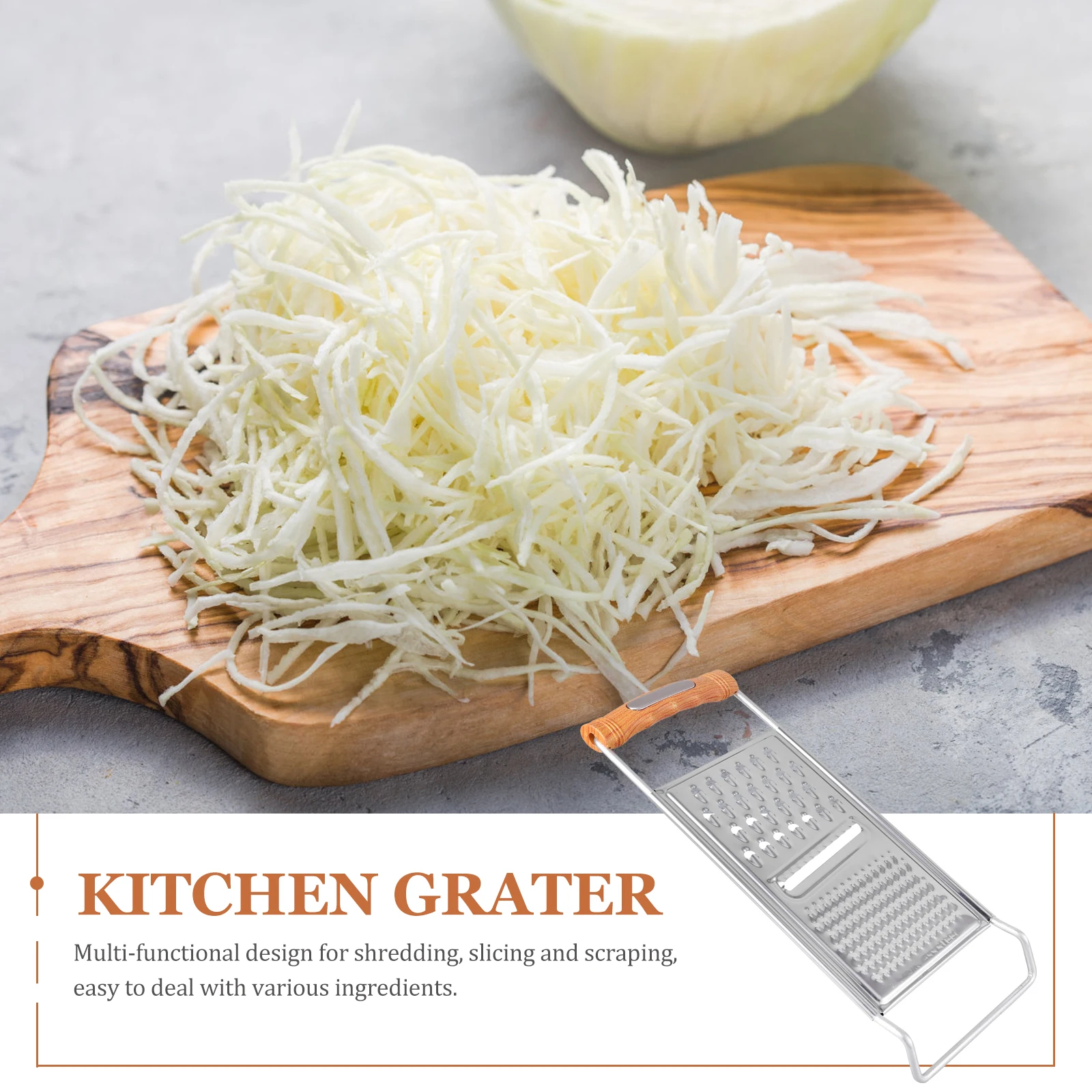 

2pcs Multi-Functional Vegetable Grater Stainless Steel Kitchen Slicer Scraper For Potatoes Carrots Cucumber Fruit Reusable