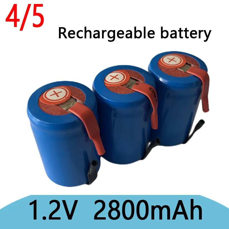 

CS Sub C 4/5SC 1.2V 2800mAh NI-Mh Rechargeable Battery With Tab For Screwdriver Electric Drill Flashlight Power Tools Batteria