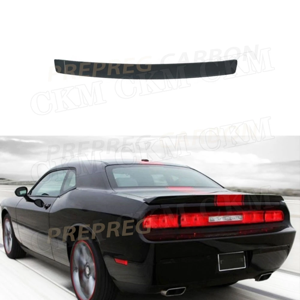 Material de Fibra de Carbono para Decoración de Auto Dodge Challenger SPT 2015-2018, Alerón Trasero ABS Sin Pintar