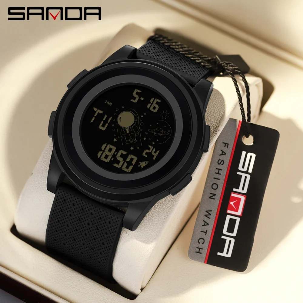 

Sanda 2153 Astro Electronic Sports Watch Fashion Trend Multi functional Student Waterproof Alarm Clock Watch