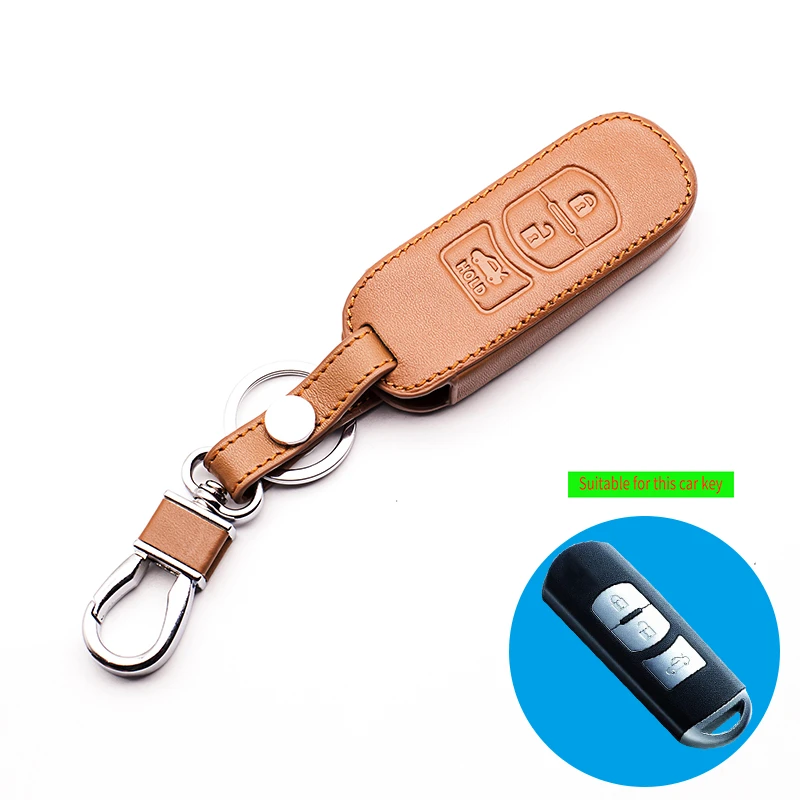For car key cover For Mazda 3 2 Mazda 6 Axela CX-5 CX5 CX-7 CX7 CX-9 RX8 3 Key Cover Box Leather Car Smart Key Cover Key cases