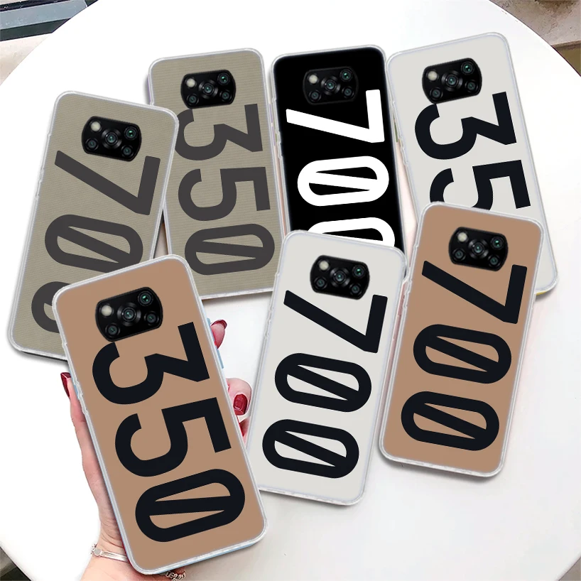 350 700 Yeezy-Design Coque Phone Case For Xiaomi Poco X6 X5 X3 Nfc X4 Gt F6 F5 Pro F4 F3 F2 F1 M5s M4 M3 5G Soft Cover M2 X3 Nfc