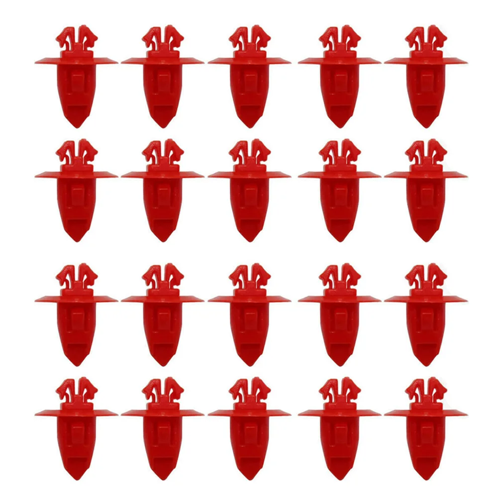 50PC Red Fender Flare Moulding Retainer Clips 90904-67037 For Toyota 4Runner 1996-2012 Highlander Sequoia 01-12 For Tacoma 95-12