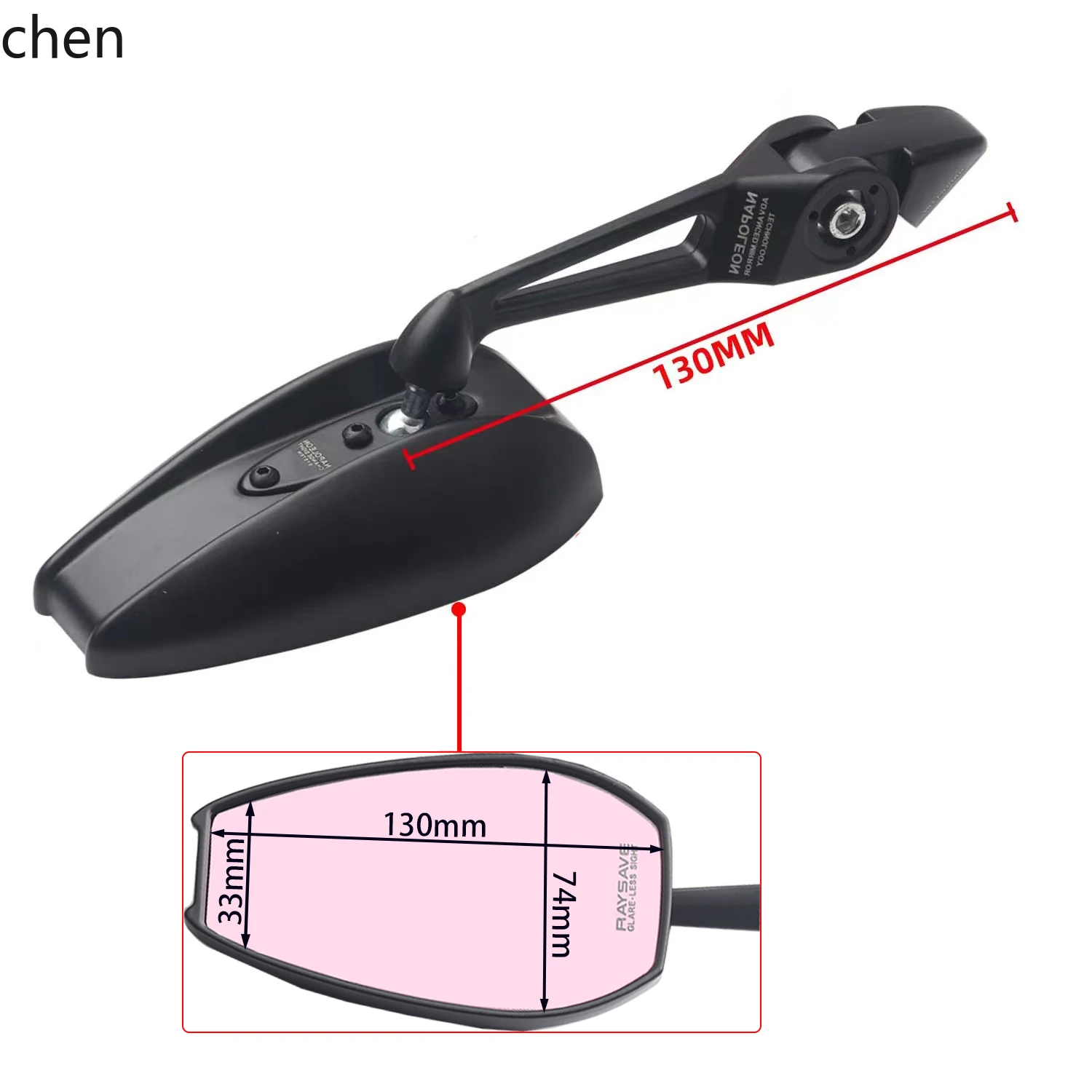 

ZML Suitable for Ube S07 Electric Scooter AOS4 Rearview Mirror National Version Reflector