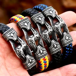 Beier Updated Viking Totem Rune Bracelet Nordic Raytheon Hammer Double Buckle High Quality Jewelry LLBC-L034