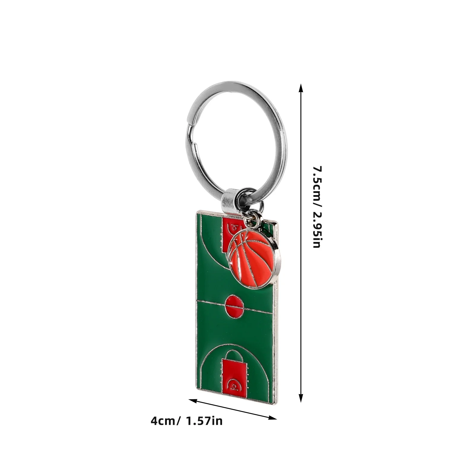 2 قطعة سلسلة مفاتيح ملعب كرة السلة متينة وأنيقة للرياضات الخارجية لعبة كرة السلة تذكارية كيرينغ لمحفظة حقيبة الظهر #2