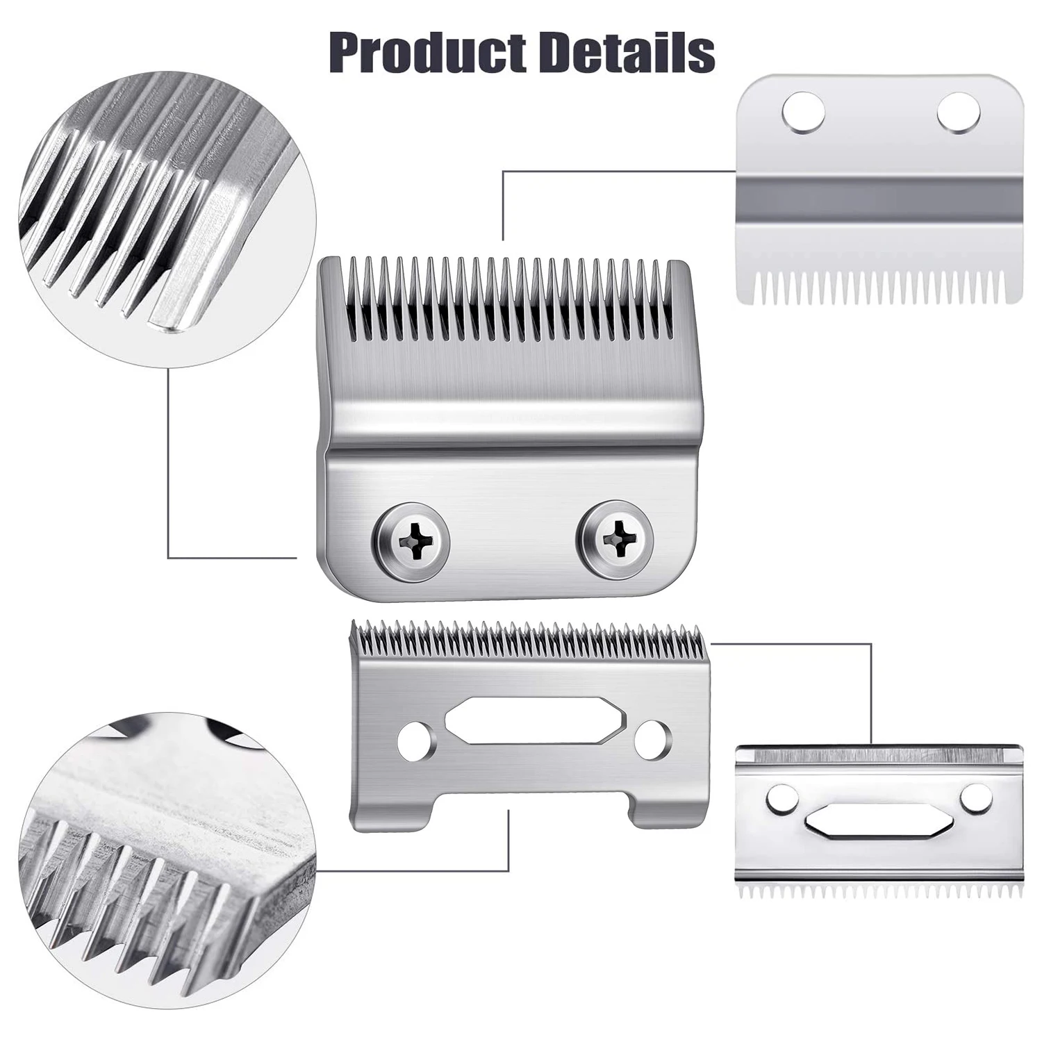 2pcs Hair Clipper Blade Cutter Head Replacement Blade for WAHL Electric Hair Trimmer Shaver Trimmers Clipper Accessories Barber