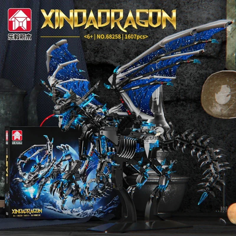 

Building block assembly model Frost Dragon high-precision alloy battle dragon puzzle building block toy adult collection