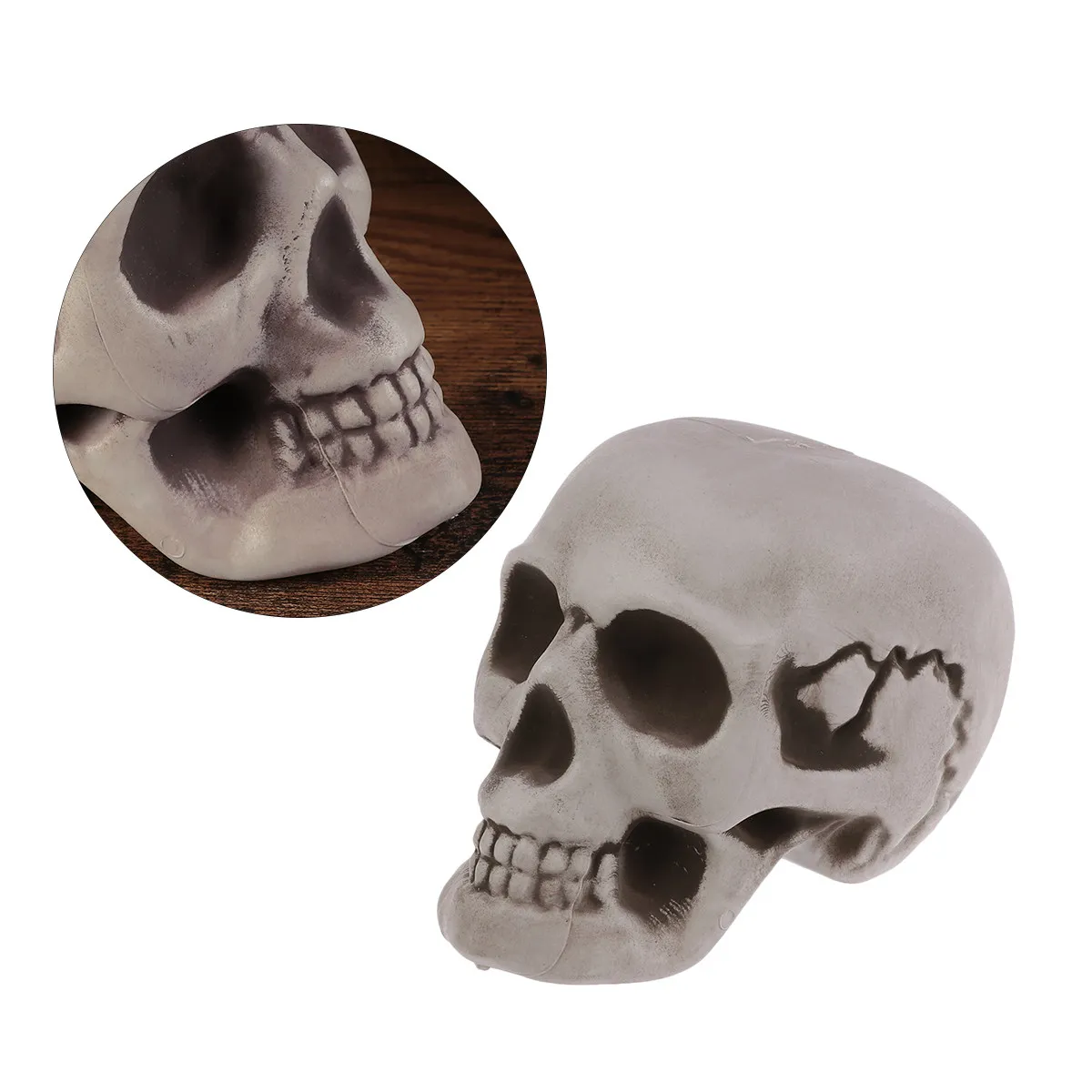 Plastic Skull Scared Halloween Skull Decor Lightweight Party Prop for Festival Ghost House Decoration Ornaments