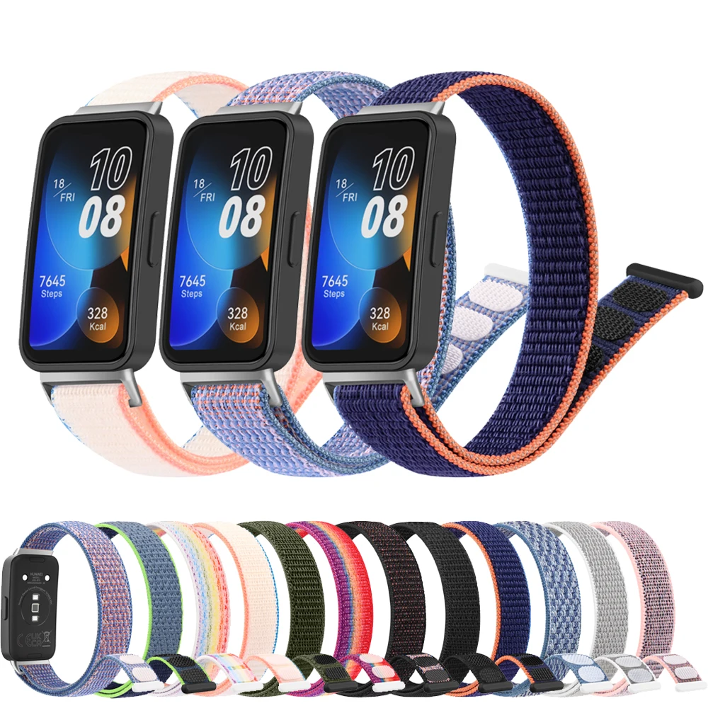 حزام نايلون لهواوي باند 8 9 10 كوريا ملحقات الساعة الذكية استبدال حزام الرياضة المعصم حزام الساعات لهواوي باند 10 9 8