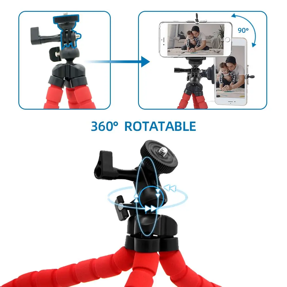 KINGJOY Mini Octopus Tripod Flexible Mobile Tripe Table Stand Celular Holder For Gopro Phone Camera Smartphone Stand KT-600S