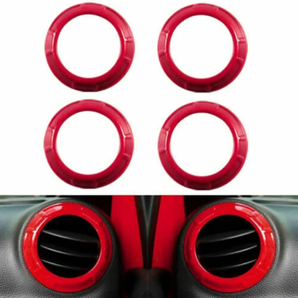 18pcs Red Car Interior Decor Trim Kits For Jeep For Wrangler JK JKU 4 Door 11-17 ABS Auto Acesssories Tools