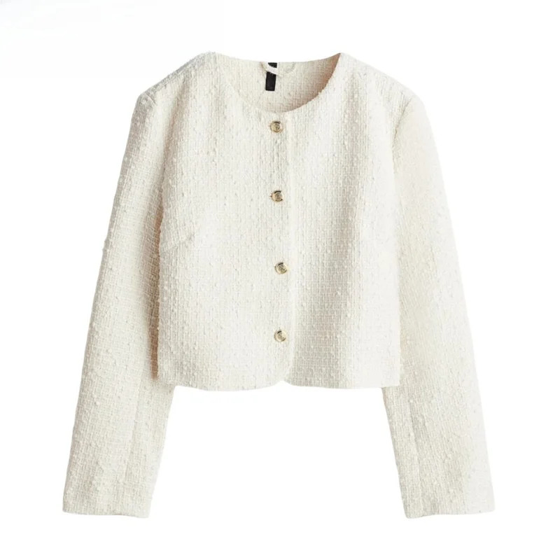 

Comfortable round Ne Long Sve Women's Jaet Single Button Velvet ort Coat Small Fraance Sle Autumn New Arrival