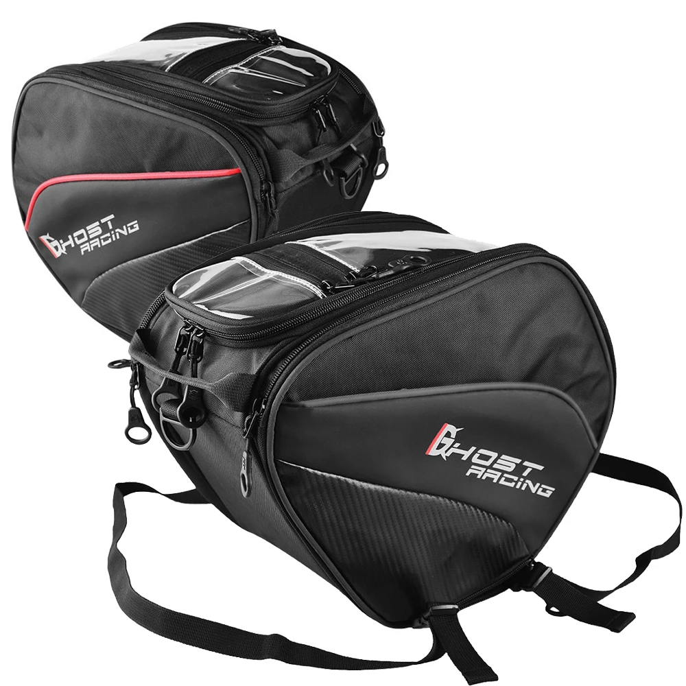 New Motorcycle Seat Bag Waterproof Scooter Tunnel Fuel Tank Bag Waterproof Large Capacity Tool Travel Luggage Storage Bag Black