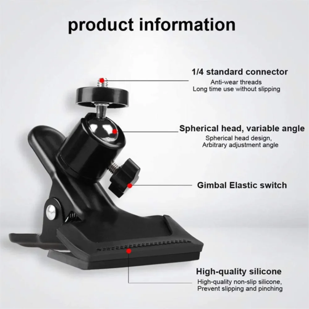 360° Rotating Guitar Phone Holder Live Streaming Teaching Guitar Mobile Stand Universal Guitar Accessories for Guitarists