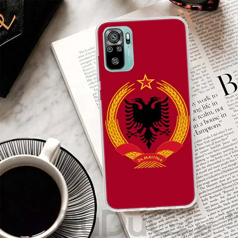 Albania Flag Eagle Cover für Xiaomi Redmi Note 12s 12 11 11s 10s 10 Pro plus Handy hülle 11e 11t 9 9s 9t 8t 8 7 Print Coque