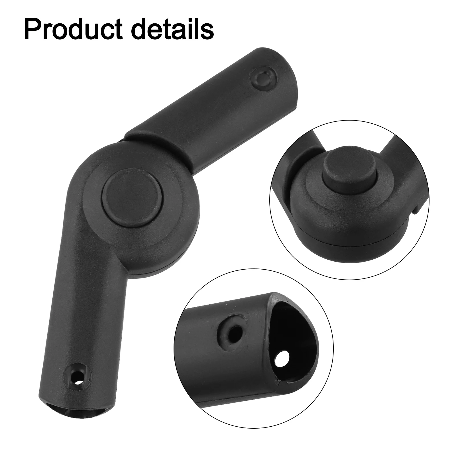 1PC Camping Wagon Cart Handle Joint 22mm ID 210 Degree Bend Plastic Push Rod Connector For Outdoor Folding Trolley Replacement