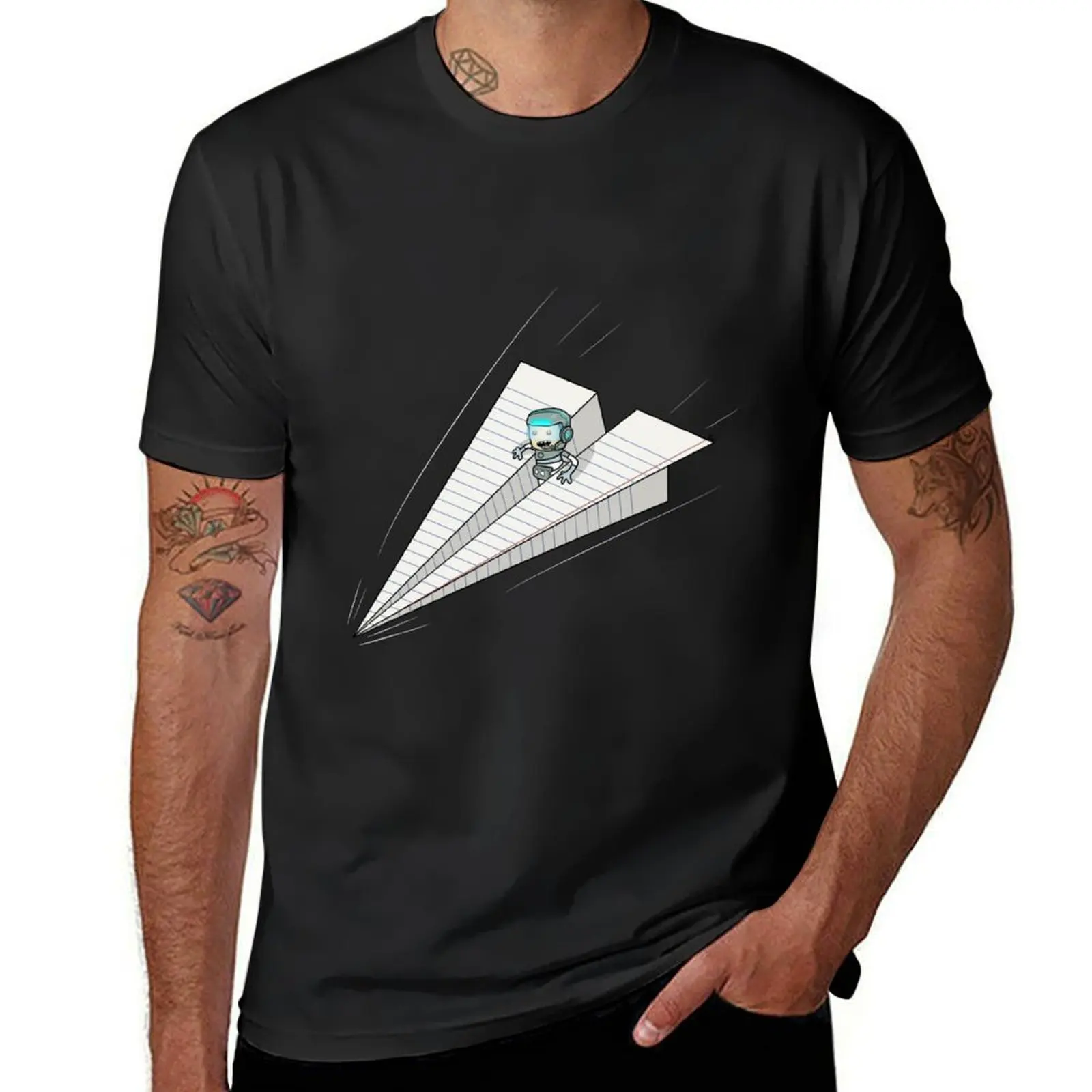 Oxygen Not Included - Paper Airplane Pilot T-Shirt tops oversizeds workout shirts for men